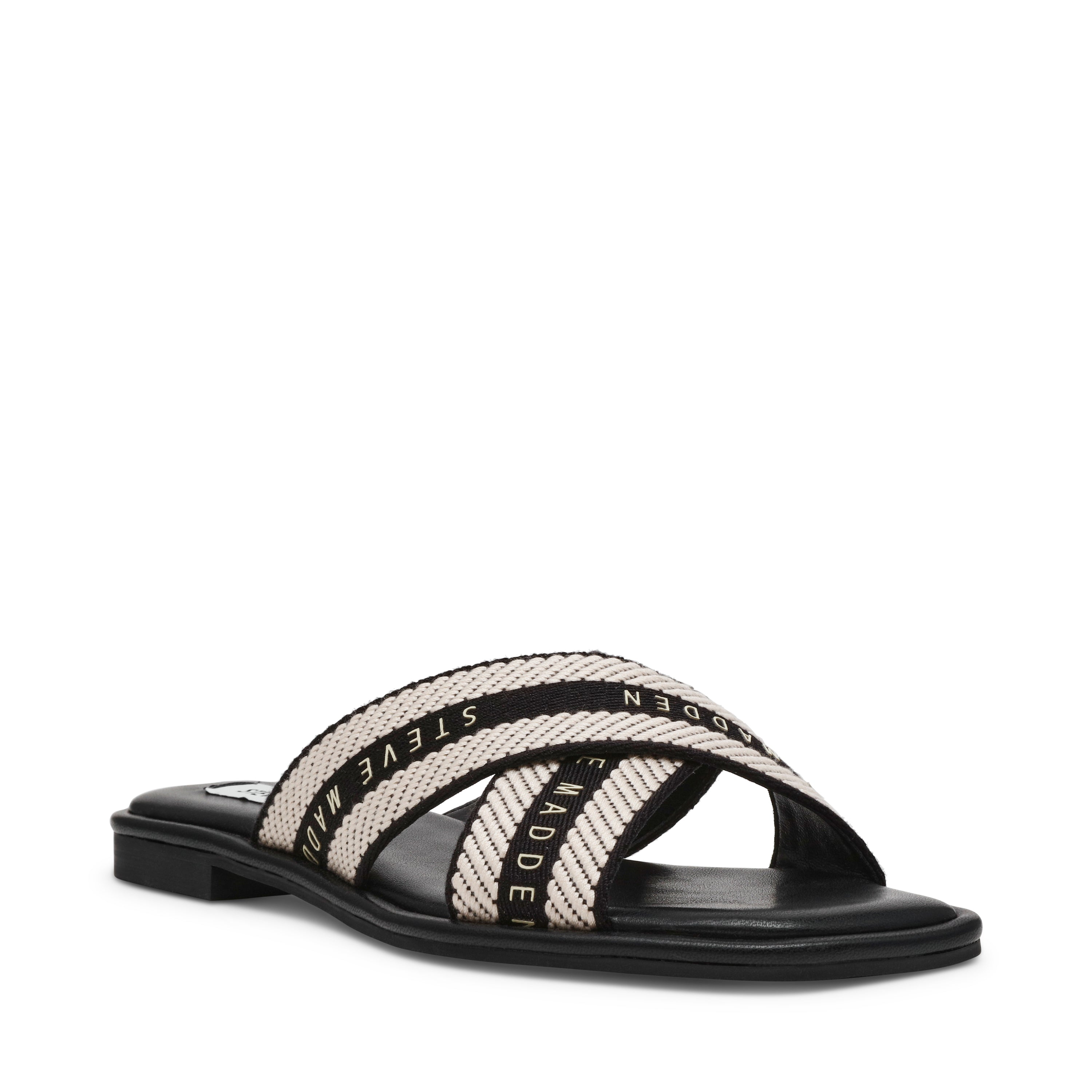 Sandalias Planas Arrows Negras - view 2
