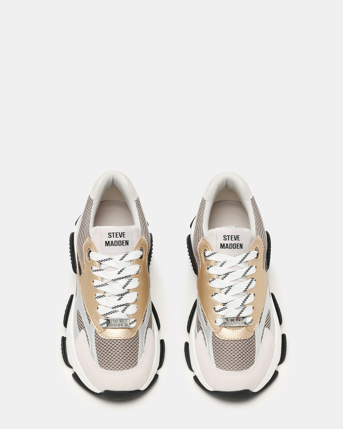 Tenis Front Row Blanco con dorado - view 4