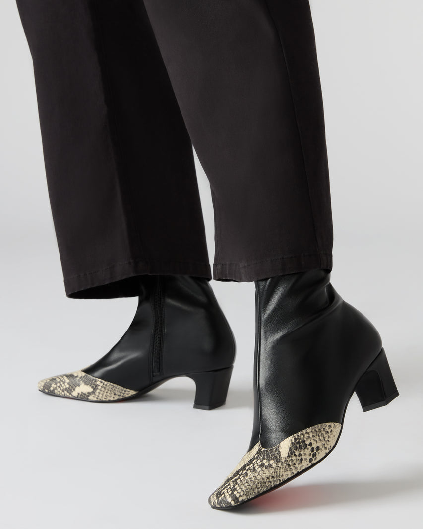 Botines Jeter-A Negros y animal print - view 2