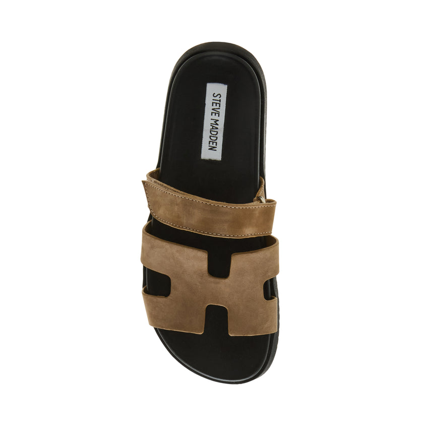 Sandalias Planas Mayven Negro y Beige - view 8