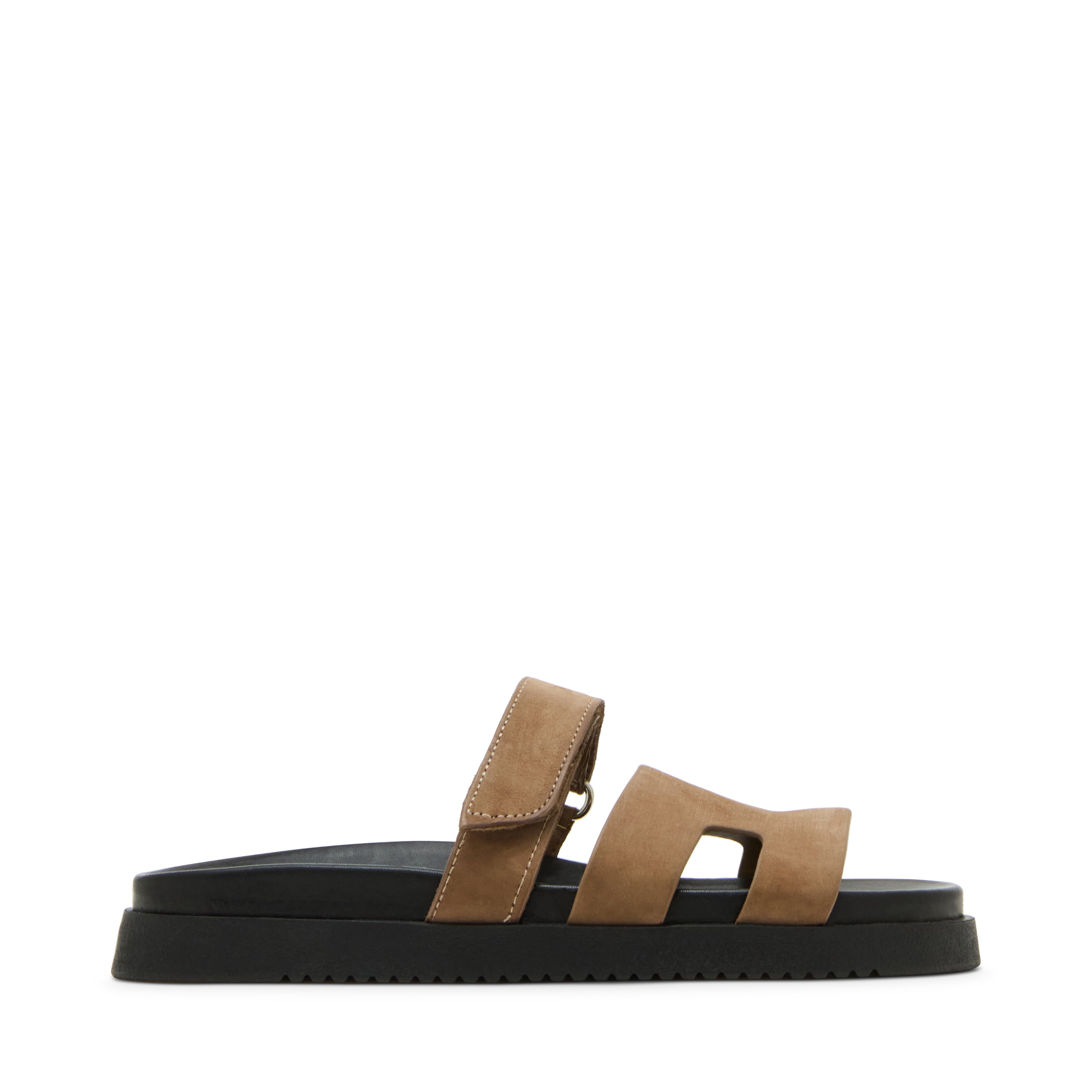 Sandalias Planas Mayven Negro y Beige