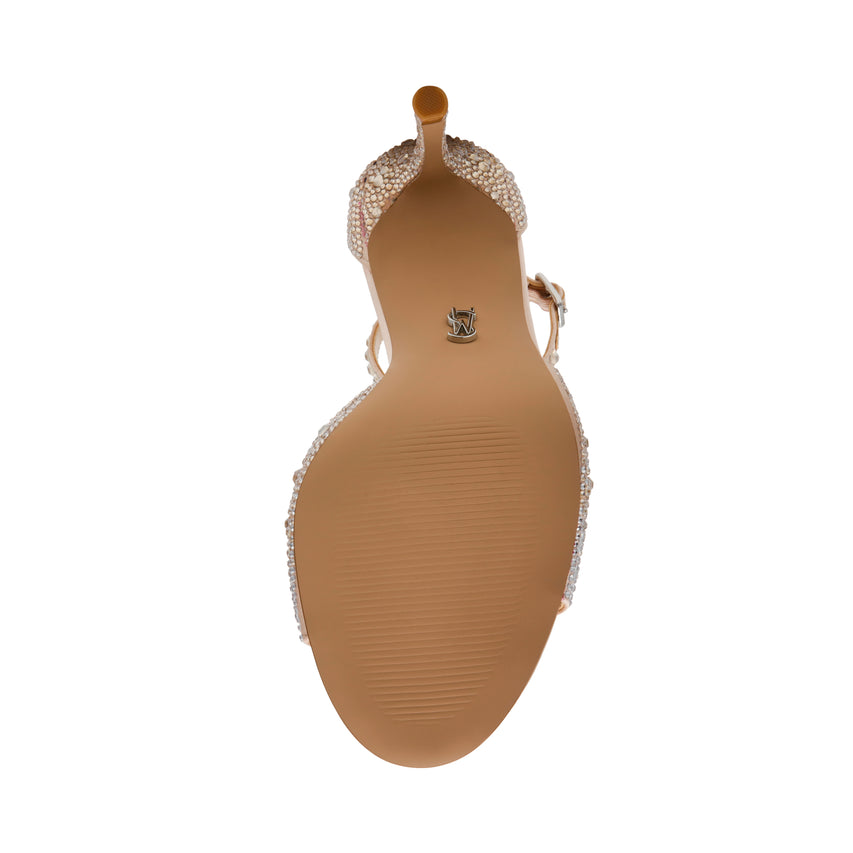 Tacones Stiletto Raquelle Beige Brillantes - view 7