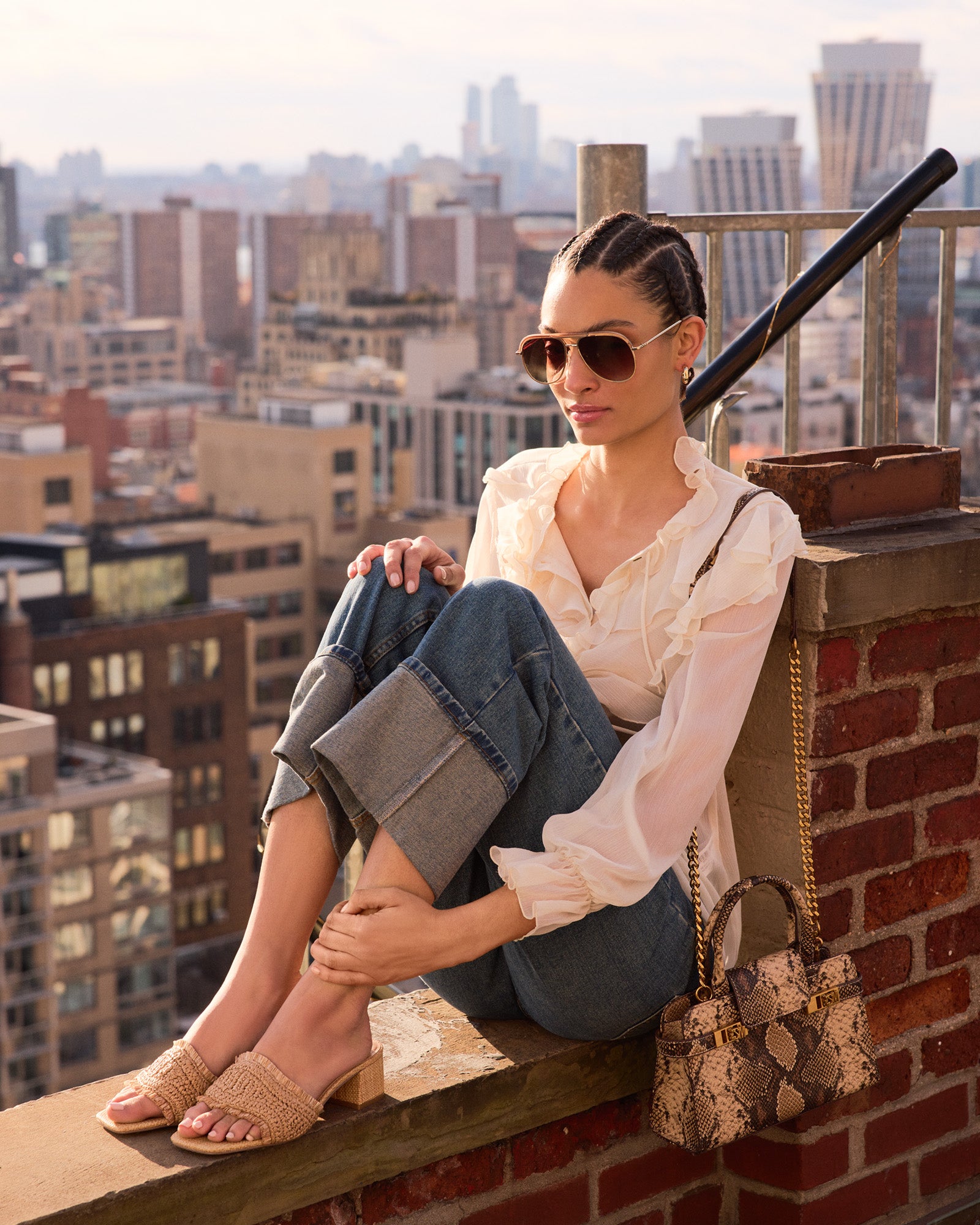 Sandalias de tacón Cienega café