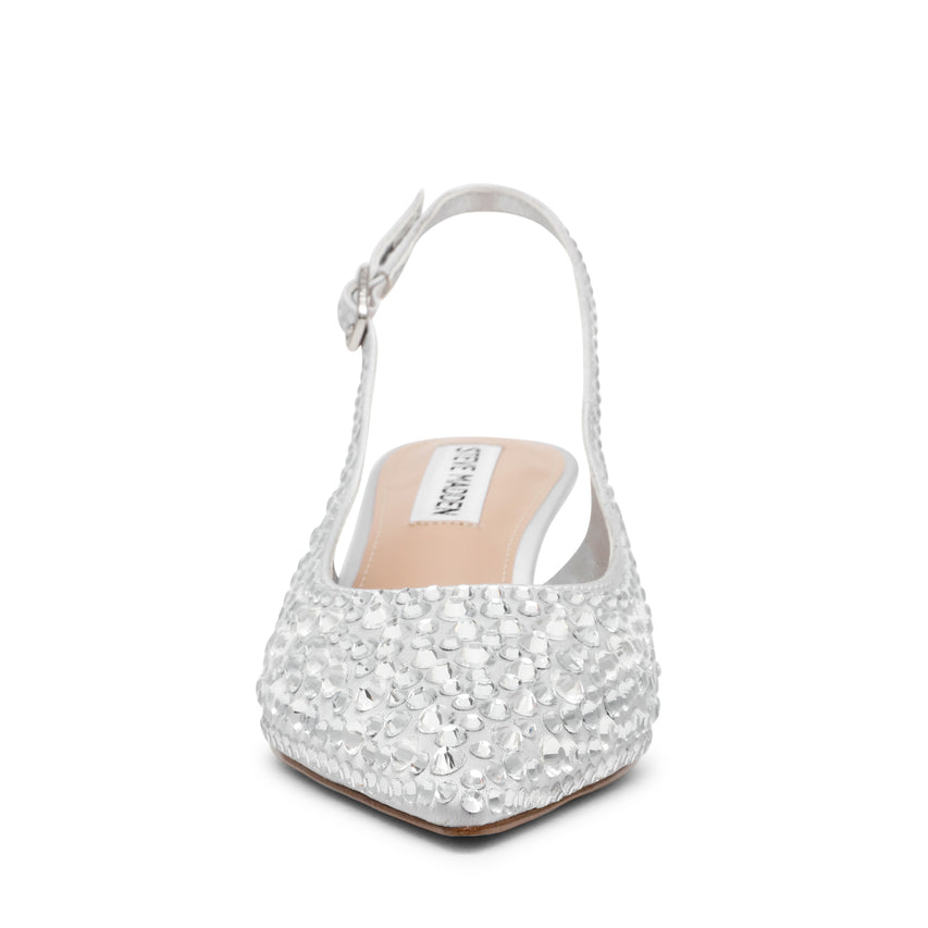 Tacones Stiletto Korra-R Plateados con brillante