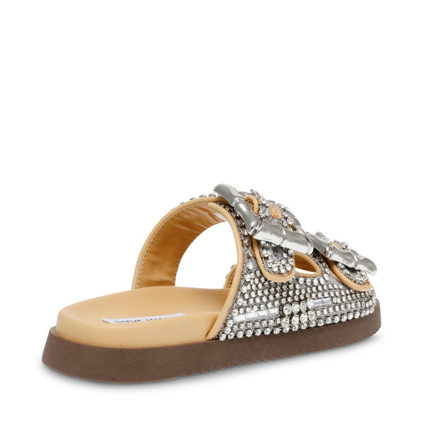 Sandalias Planas Majesta Beige Brillantes