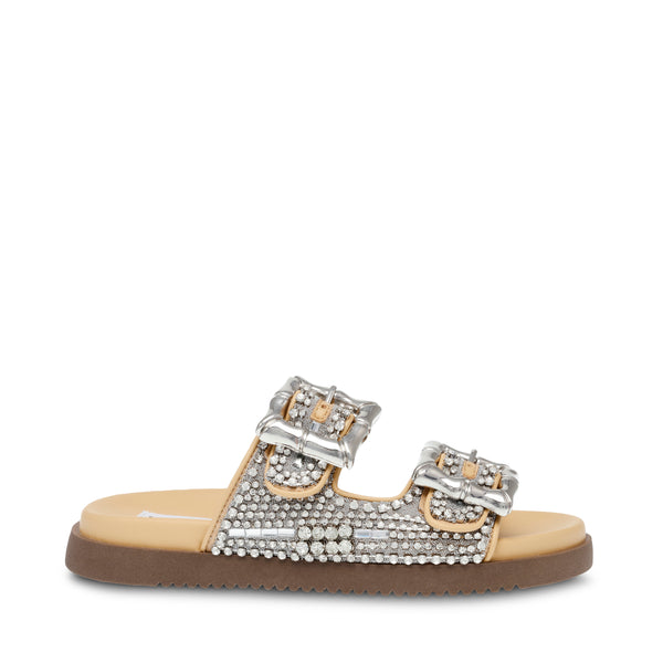 Sandalias Planas Majesta Beige Brillantes