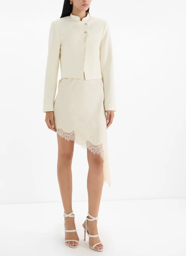 Sandalias de tacón Teena Blancas con perlas