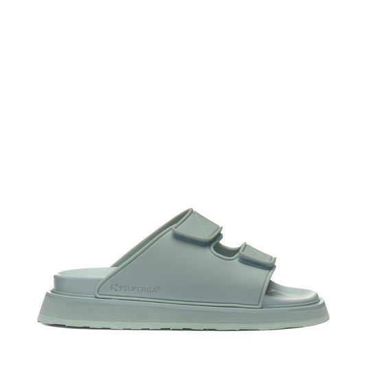 Sandalias 1918 Slides Double Bands Micro grises Superga
