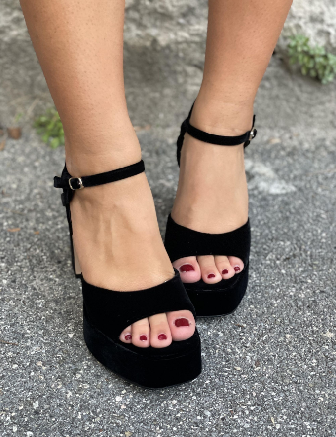 Sandalias de tacón Miliana Negras