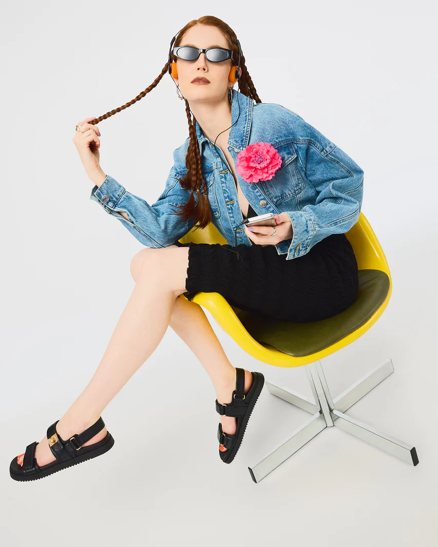 Sandalias Planas Mona Negras