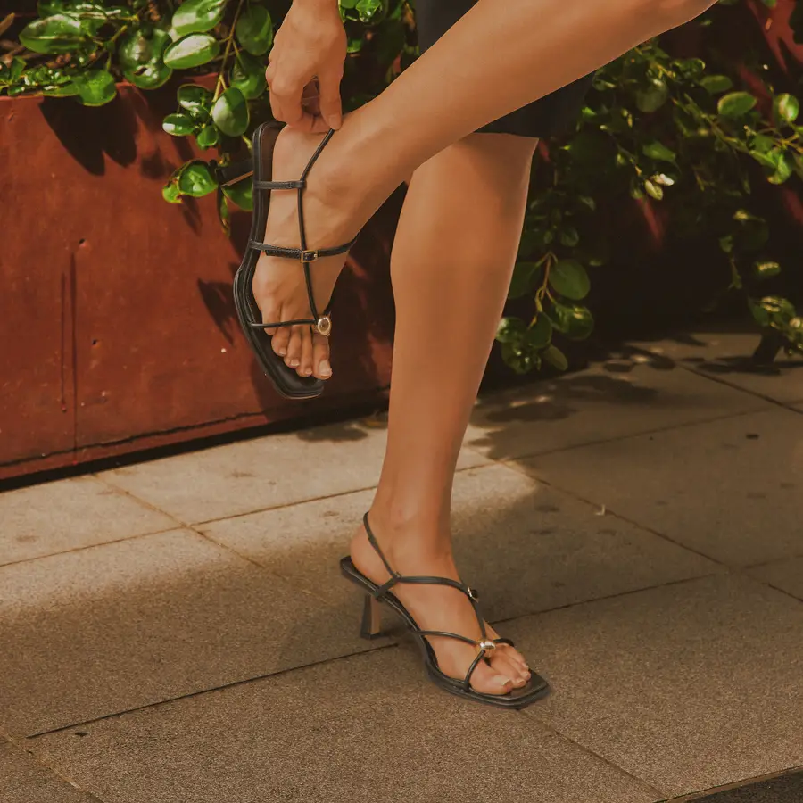 Sandalias de tacón Jackpots Negras